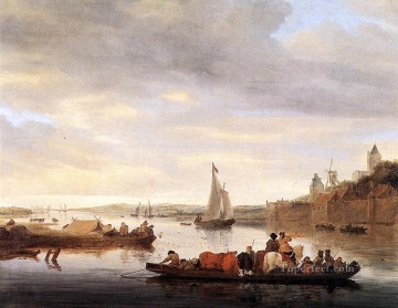 ニムウェーゲンのボート海景サロモン・ファン・ロイスダールの交差点 Oil Paintings